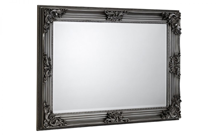 Rococo Pewter Wall Mirror - Click Image to Close